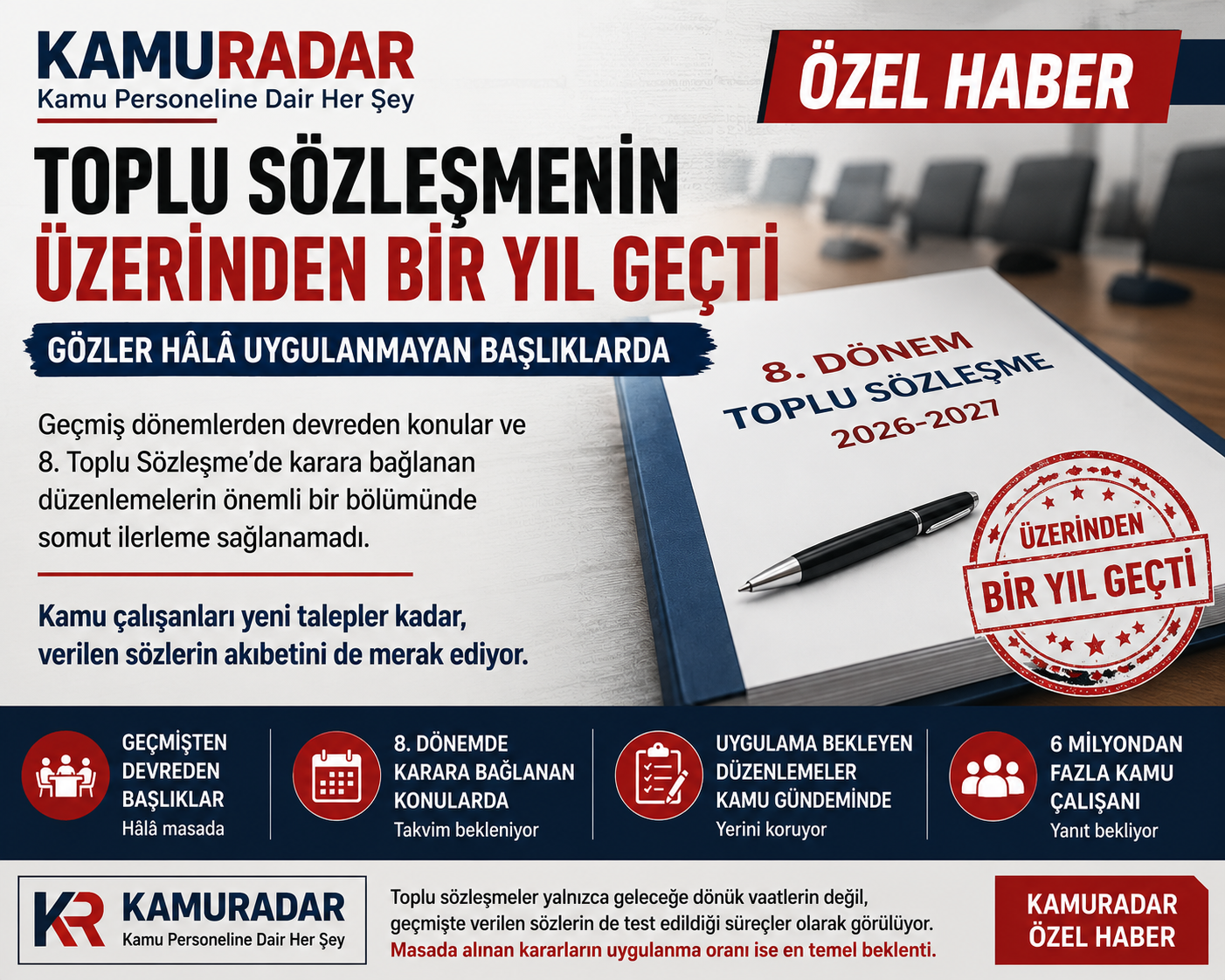 TOPLU SÖZLEŞMENİN ÜZERİNDEN BİR YIL GEÇTİ, GÖZLER HÂLÂ UYGULANMAYAN BAŞLIKLARDA