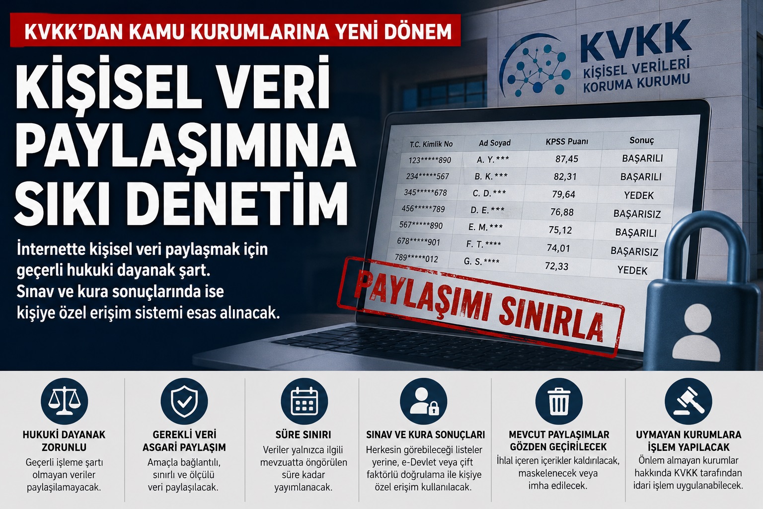 KVKK’dan Kamu Kurumlarına Yeni Dönem: İnternette Kişisel Veri Paylaşımına Sıkı Denetim