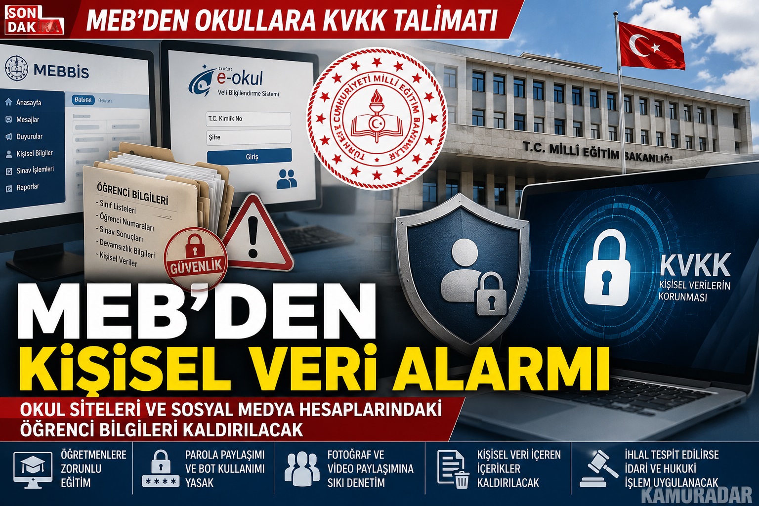 MEB’DEN OKULLARA KVKK TALİMATI: FOTOĞRAF, SINIF LİSTESİ VE KİŞİSEL VERİ PAYLAŞIMINA SIKI DENETİM
