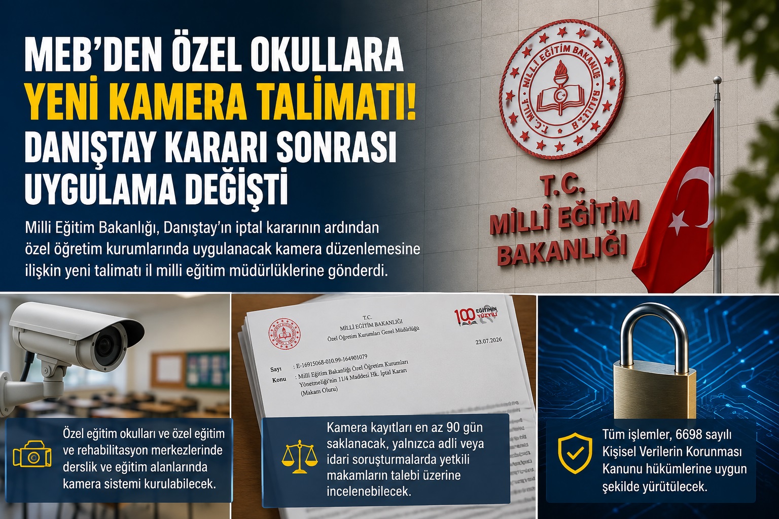 MEB’den Özel Okullara Yeni Kamera Talimatı! Danıştay Kararı Sonrası Uygulama Değişti